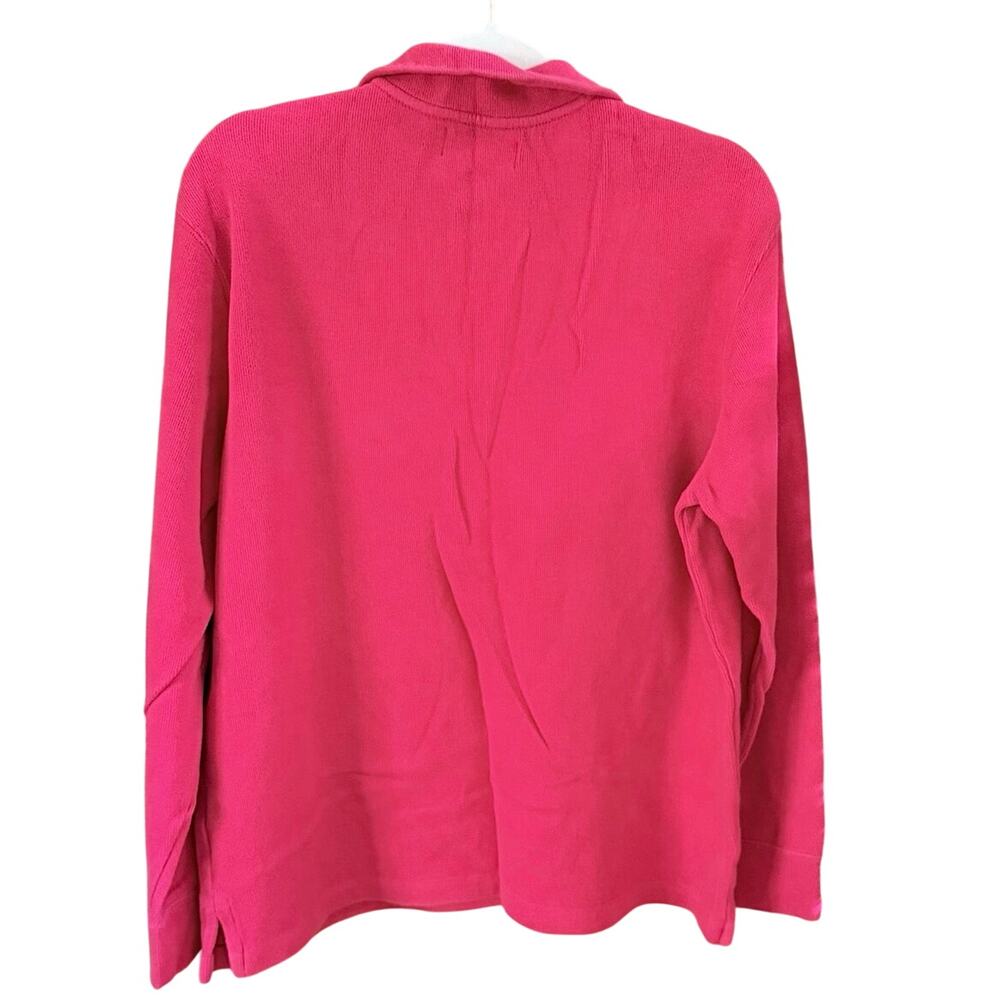 Polo Ralph Lauren Red Quarter Zip Pullover Sweater Cotton Large preppy casual - Picture 2 of 9